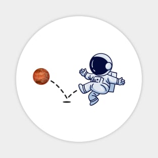 Astronaut plays Mars Soccer Magnet